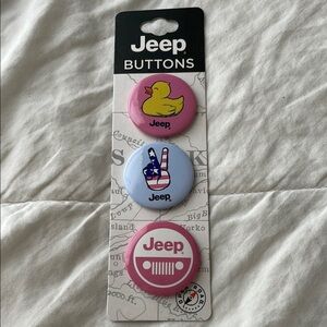 Set of 3 Jeep Themed‎ Button Pins